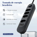 Régua Extensora com USB Alpha PowerStrip 2m