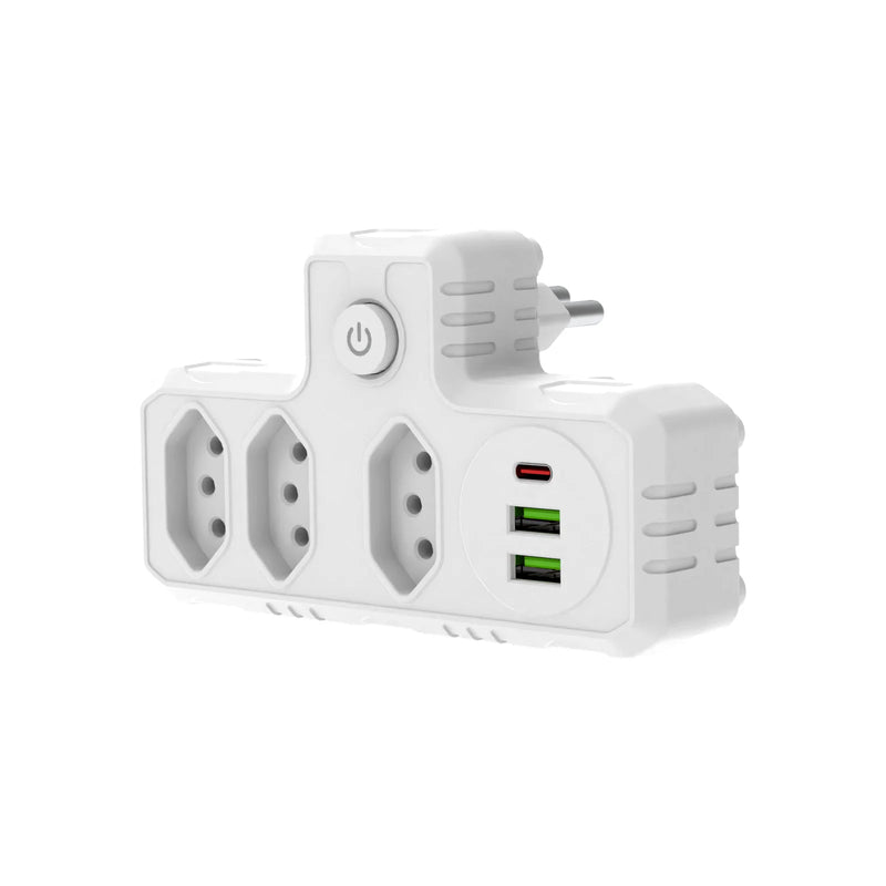 Régua Extensora com USB Alpha PowerStrip 2m
