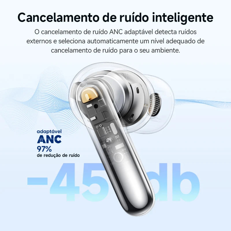 Fones Bluetooth QCY Melobuds N50 ANC – 28h Bateria