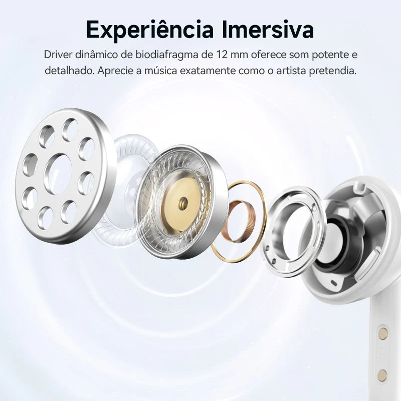 Fones Bluetooth QCY Melobuds N50 ANC – 28h Bateria