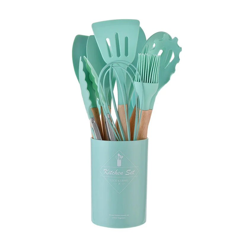 Kit Utensílios de Cozinha Alpha CookSilicone – 12 Peças