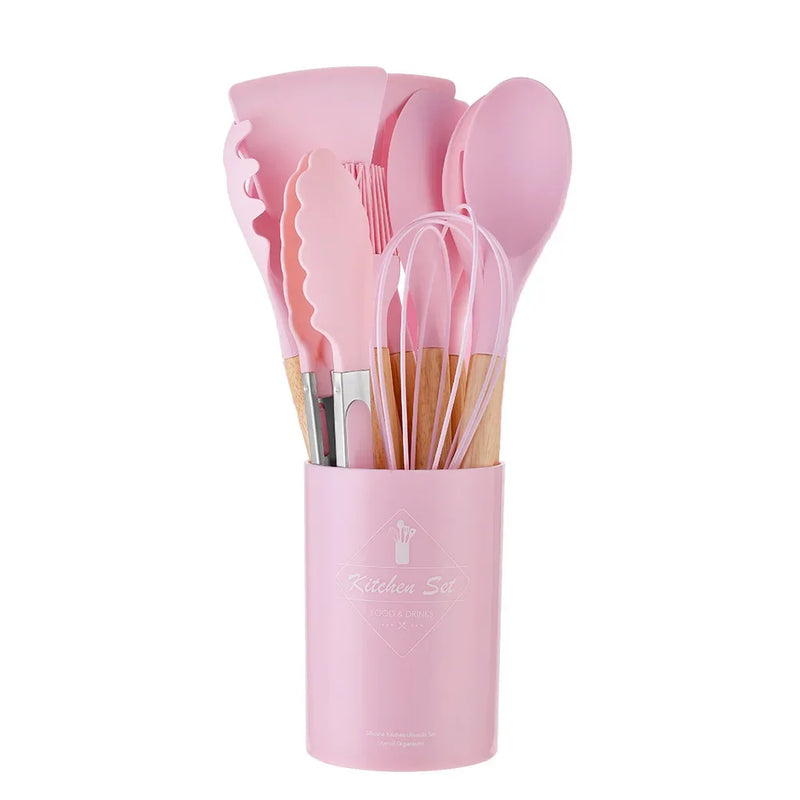 Kit Utensílios de Cozinha Alpha CookSilicone – 12 Peças