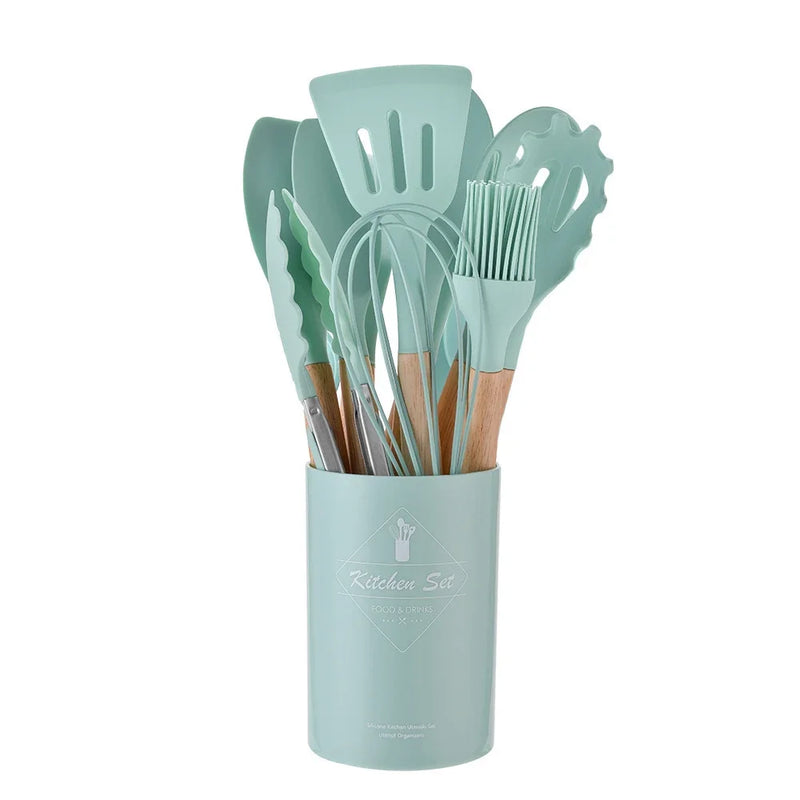Kit Utensílios de Cozinha Alpha CookSilicone – 12 Peças