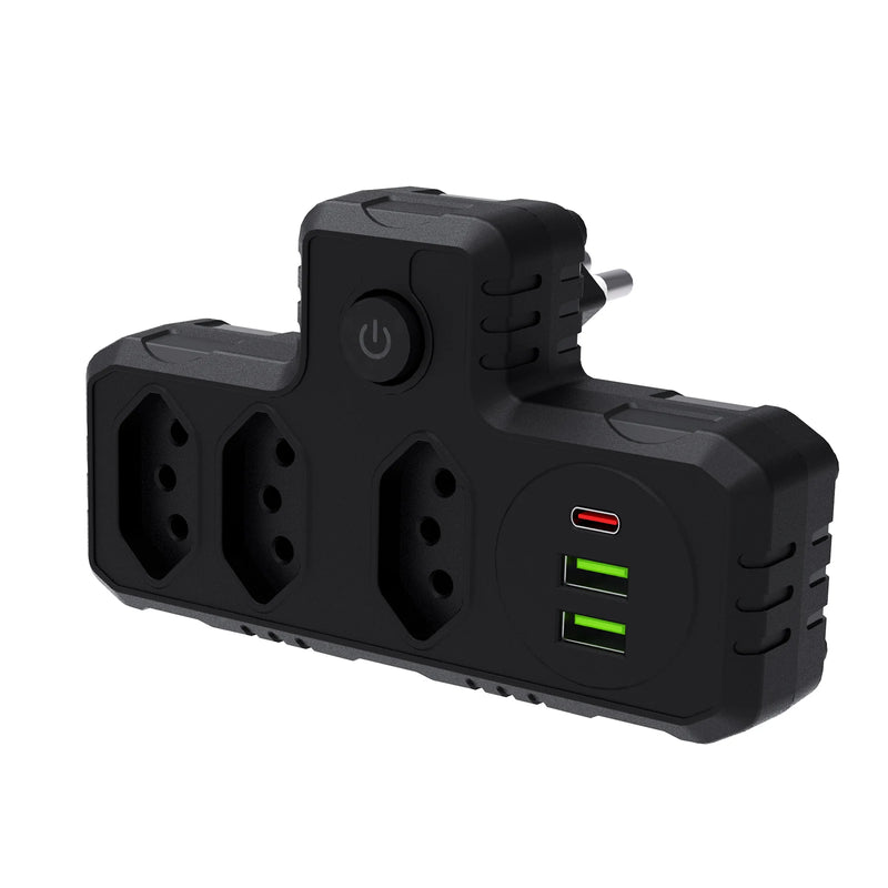 Régua Extensora com USB Alpha PowerStrip 2m