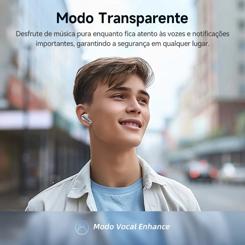 Fones Bluetooth QCY Melobuds N50 ANC – 28h Bateria