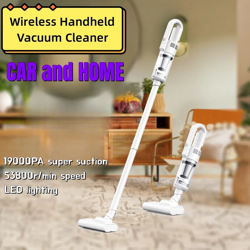 Aspirador de Pó Portátil Sem Fio Alpha CleanPro 19kPa