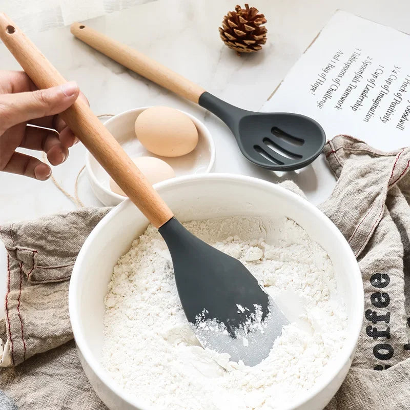 Kit Utensílios de Cozinha Alpha CookSilicone – 12 Peças